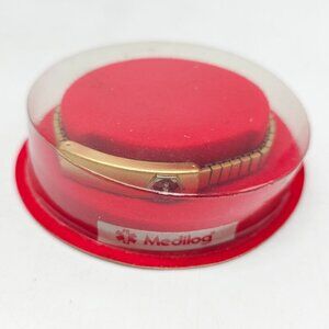 Medilog Gold Tone Medical ID Bracelet In Original Packaging